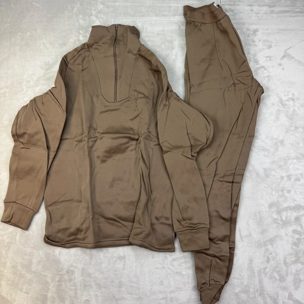 Wind Gap Knitwear Thermal Set Mens Large Brown Regular Tactical Winter 00s